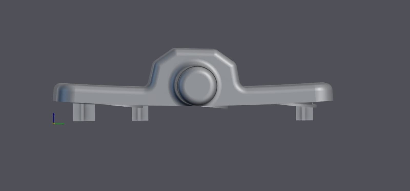 Reverse-engineered CAD model of the BMW M440i shelf bracket, side profile