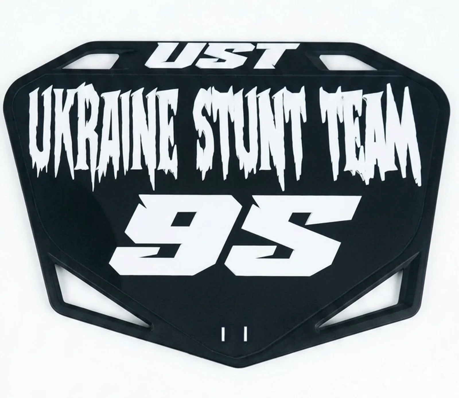 Logotip Ukraine Stunt Team, referenca za 3D printanu prednju pločicu romobila