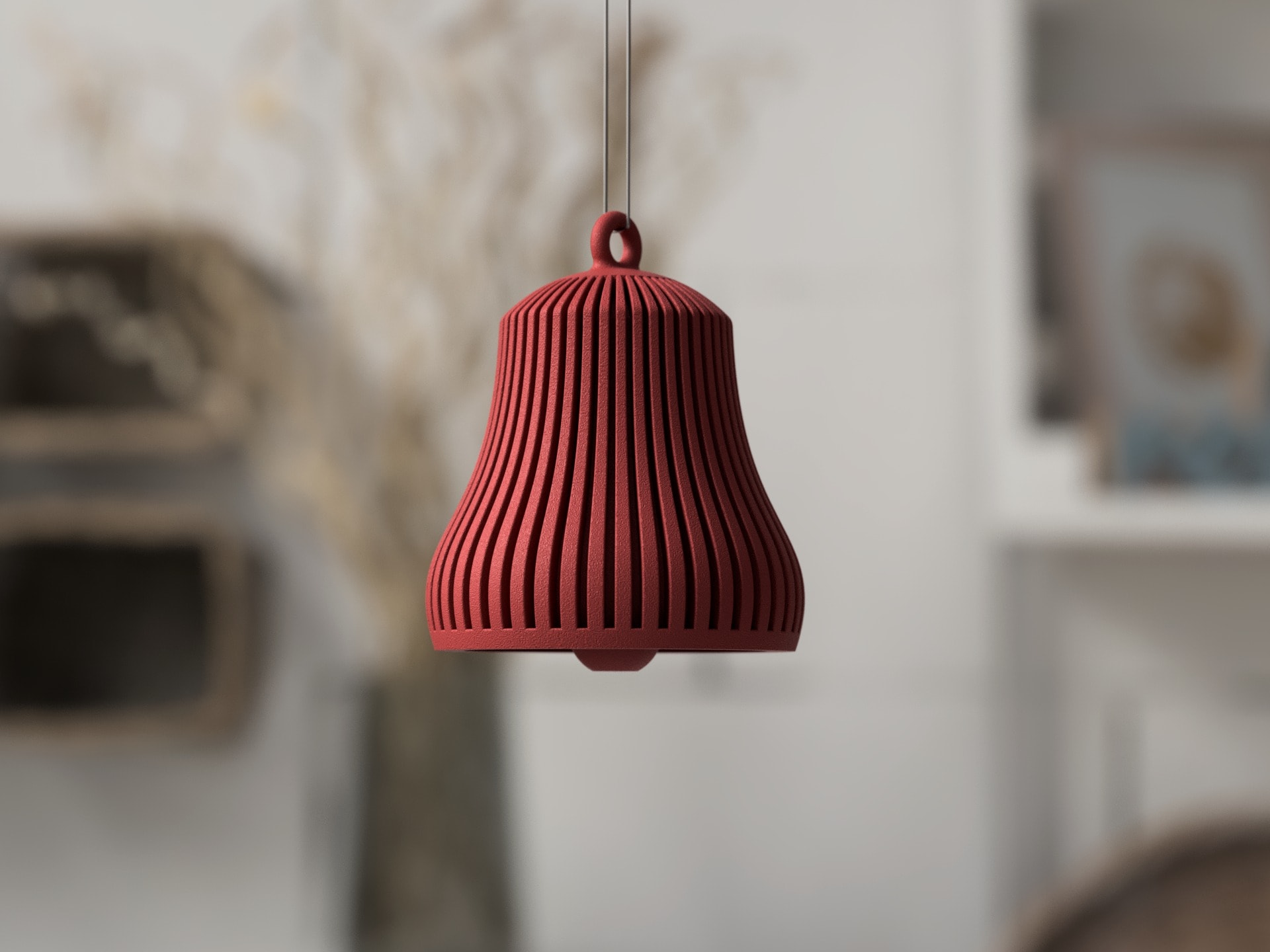 Christmas bell with a clapper, tree ornament