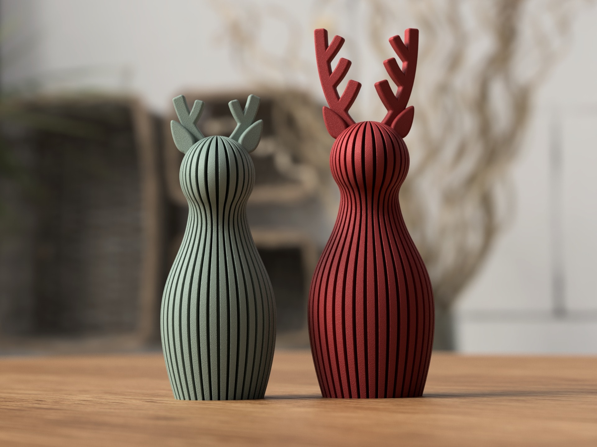 Reindeer figure, Christmas shelf decoration