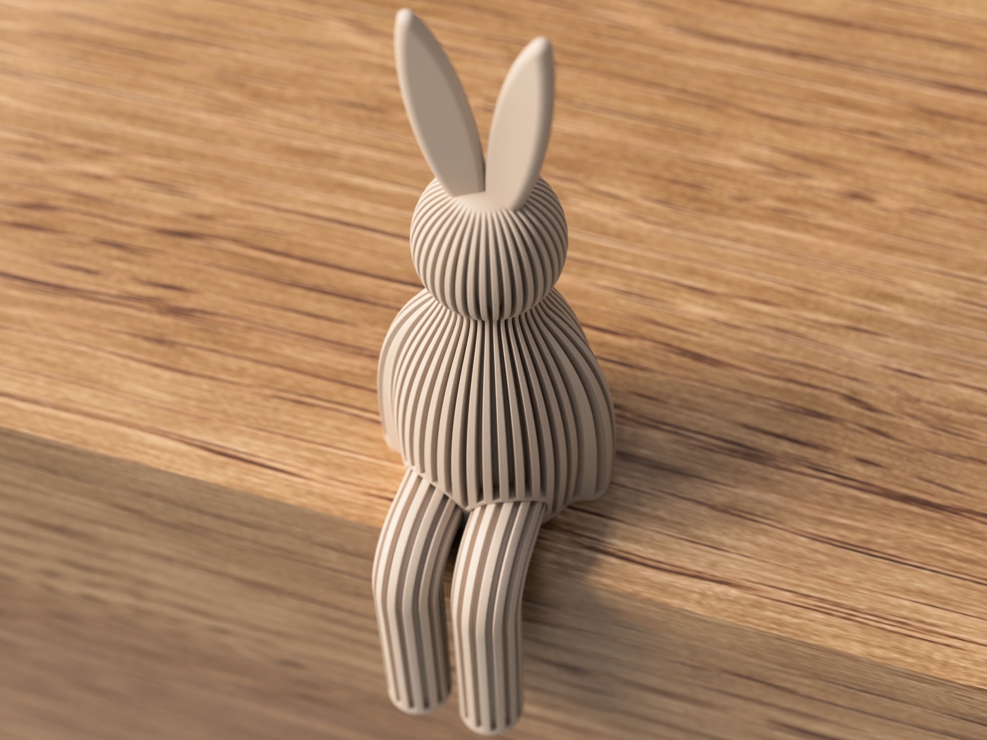 Shelf sitter bunny with dangling legs