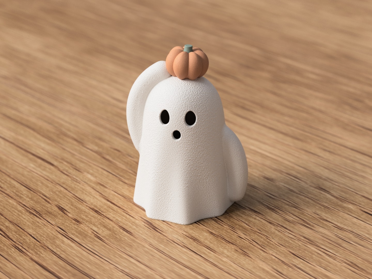 Ghost figurine with pumpkin, Halloween decoration