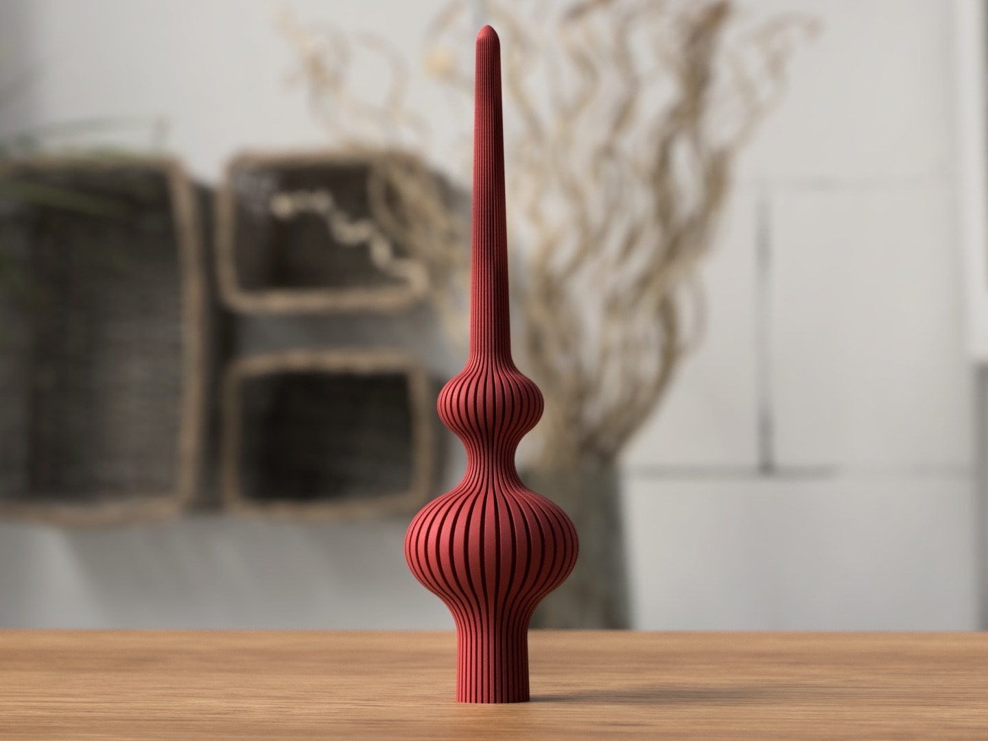 Ribbed Christmas tree topper