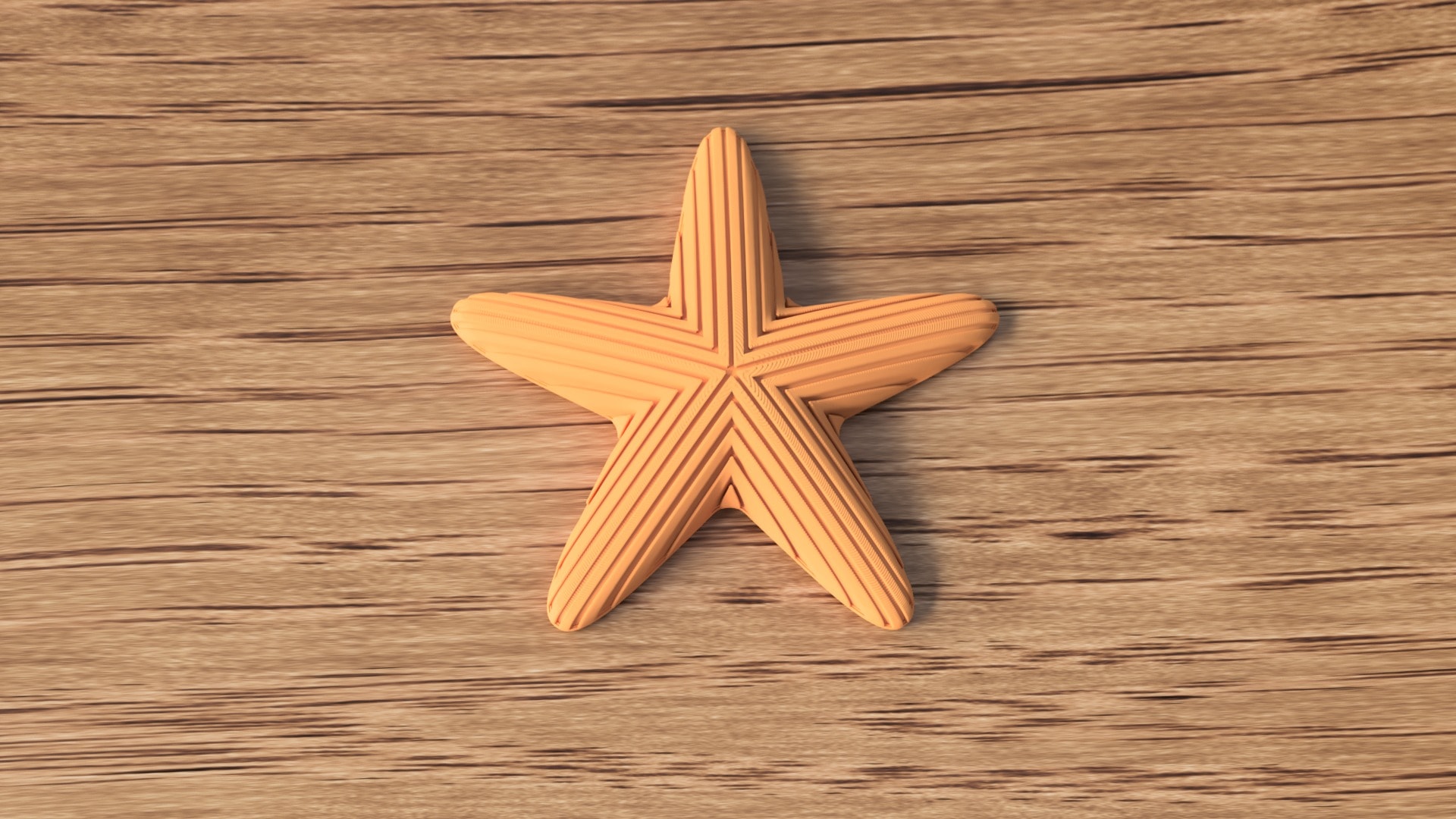 Decorative starfish with grooved arms