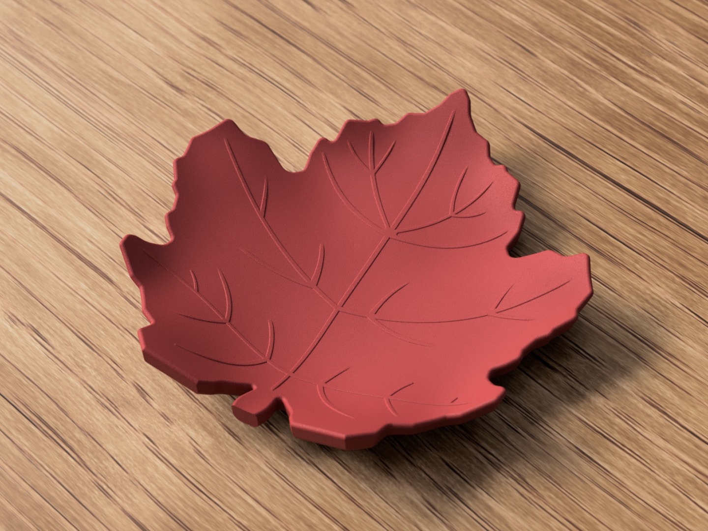 Maple leaf shaped trinket dish